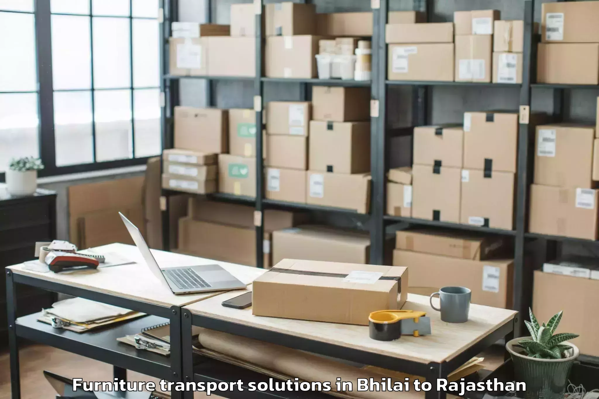 Book Bhilai to Banswara Furniture Transport Solutions